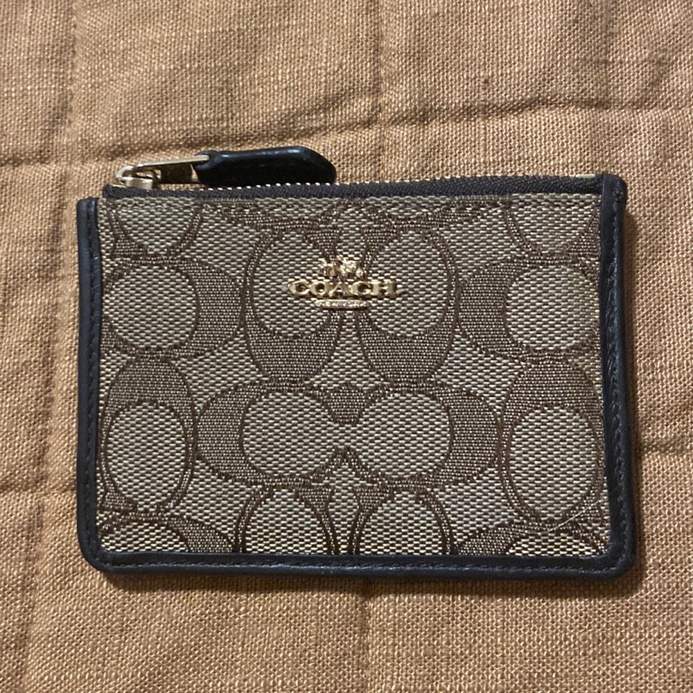 Coach Mini Skinny Id Case In Colorblock Signature Canvas
